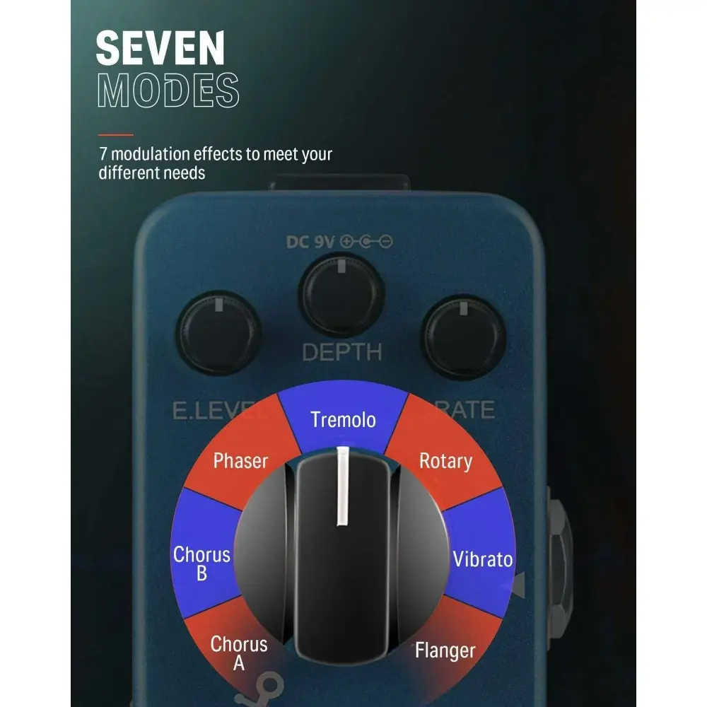 Pedal de Efectos 7 Echo Square Donner EC1006