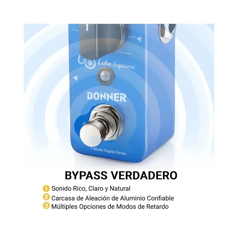 Pedal de Efectos 7 Echo Square Donner EC1006