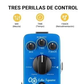Pedal de Efectos 7 Echo Square Donner EC1006