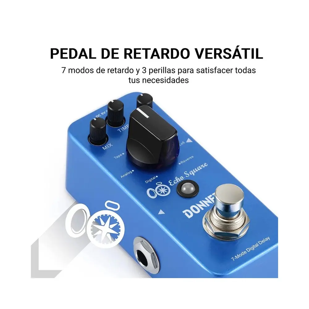 Pedal de Efectos 7 Echo Square Donner EC1006