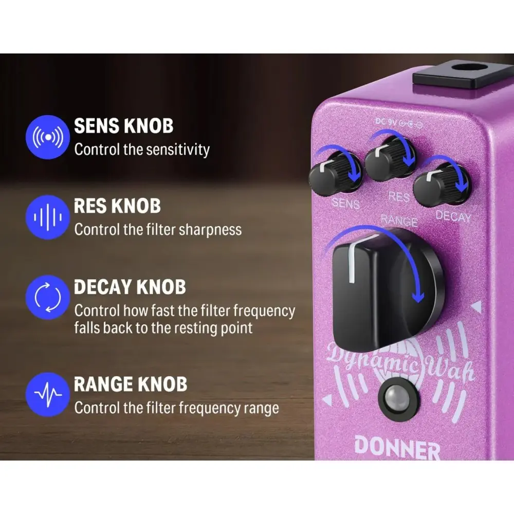Pedal de Efecto Auto Wah Donner EC1005