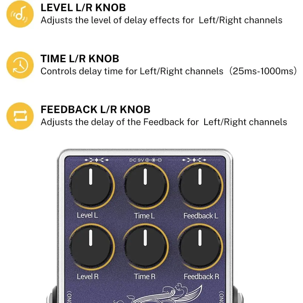 Pedal De Efecto Delay Donner EC1335