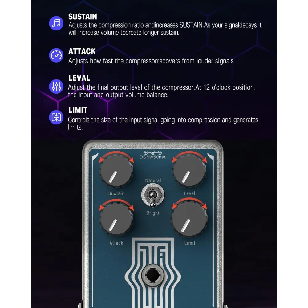 Pedal De Efecto Compressor Donner EC1332