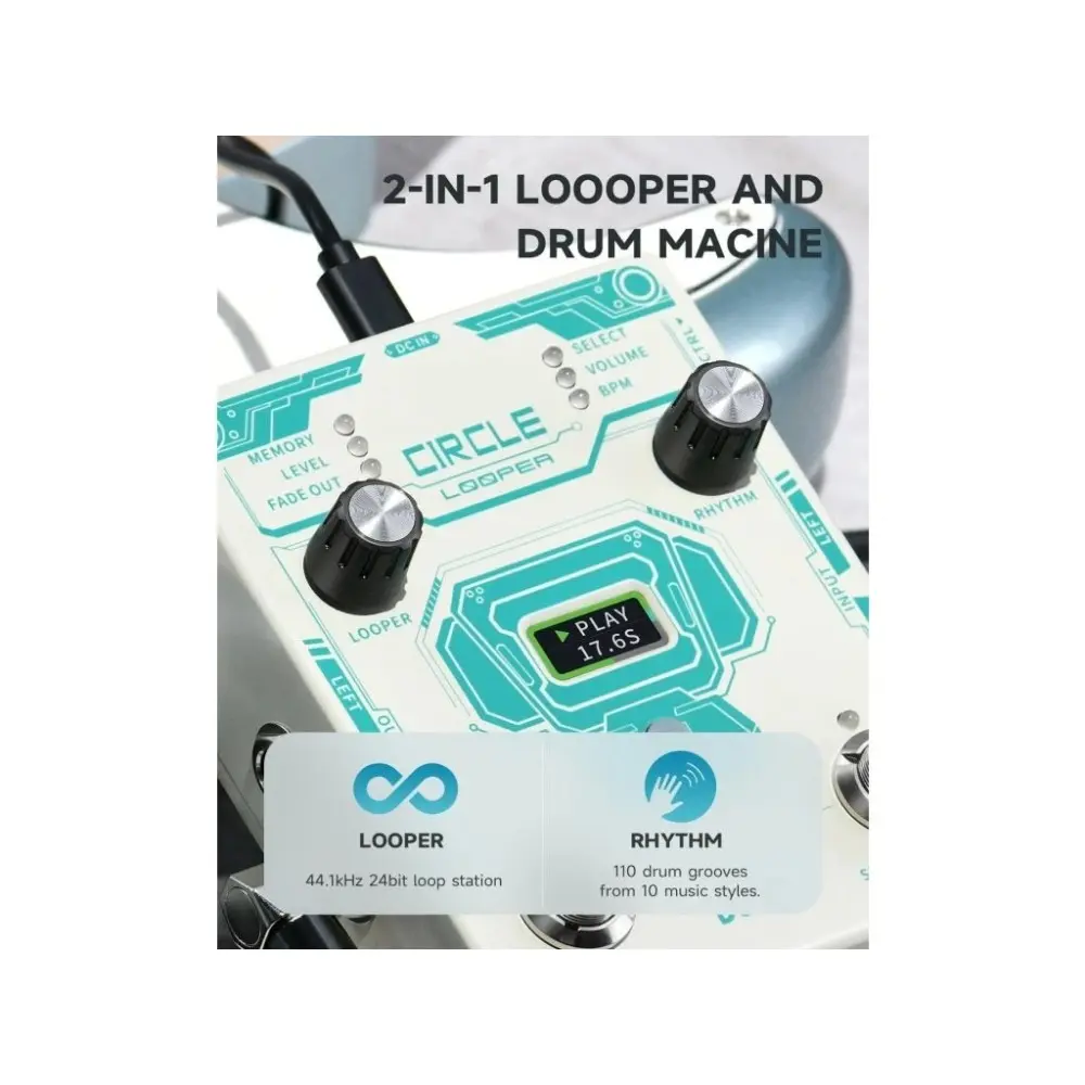 Pedal de Efectos Looper Donner EC1289