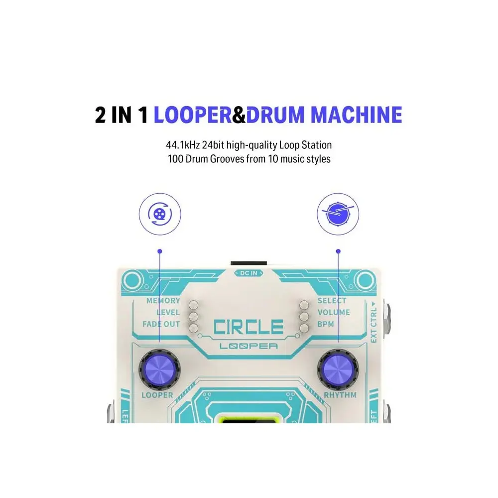 Pedal de Efectos Looper Donner EC1289