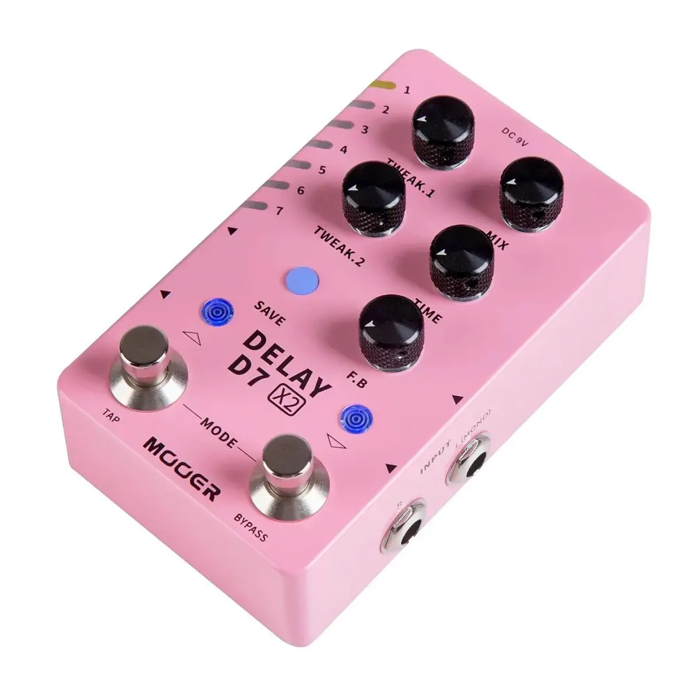 Pedal de Efecto Delay Mooer D7 DELAY X2
