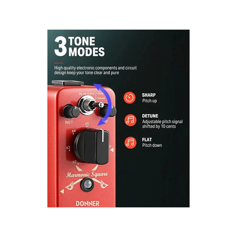 Pedal De Efecto Harmonic Octavador Squier Donner EC966
