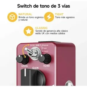 Pedal De Efecto Distortion Donner EC742