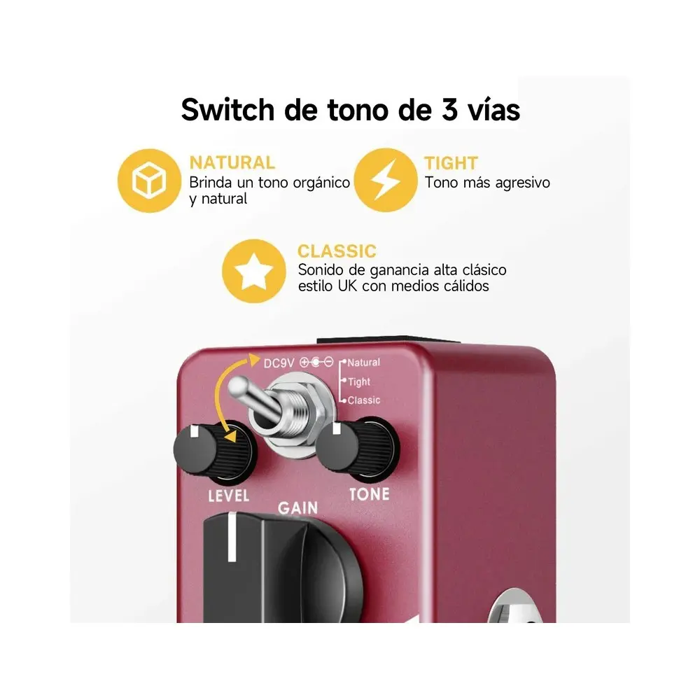 Pedal De Efecto Distortion Donner EC742