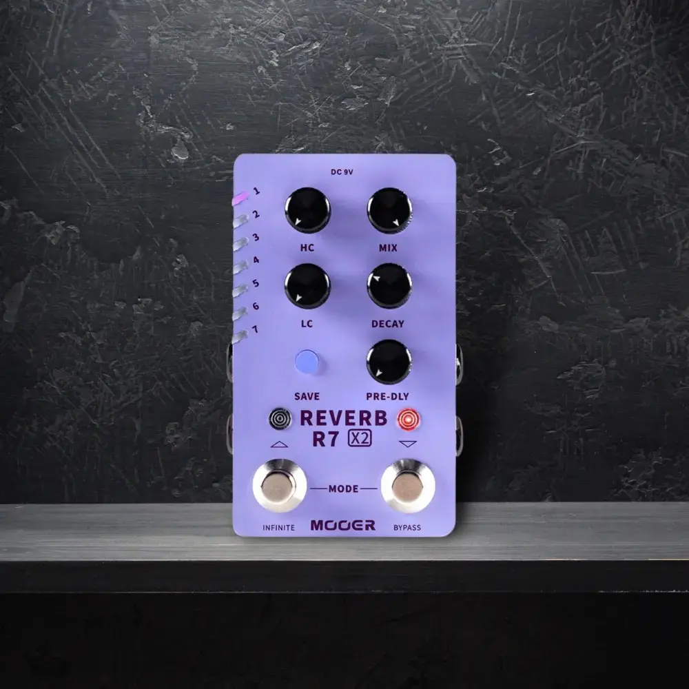 Pedal Efectos Reverb Mooer R7 REVERB X2