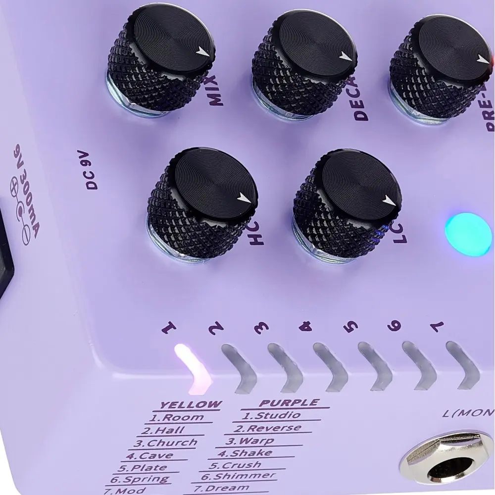 Pedal Efectos Reverb Mooer R7 REVERB X2