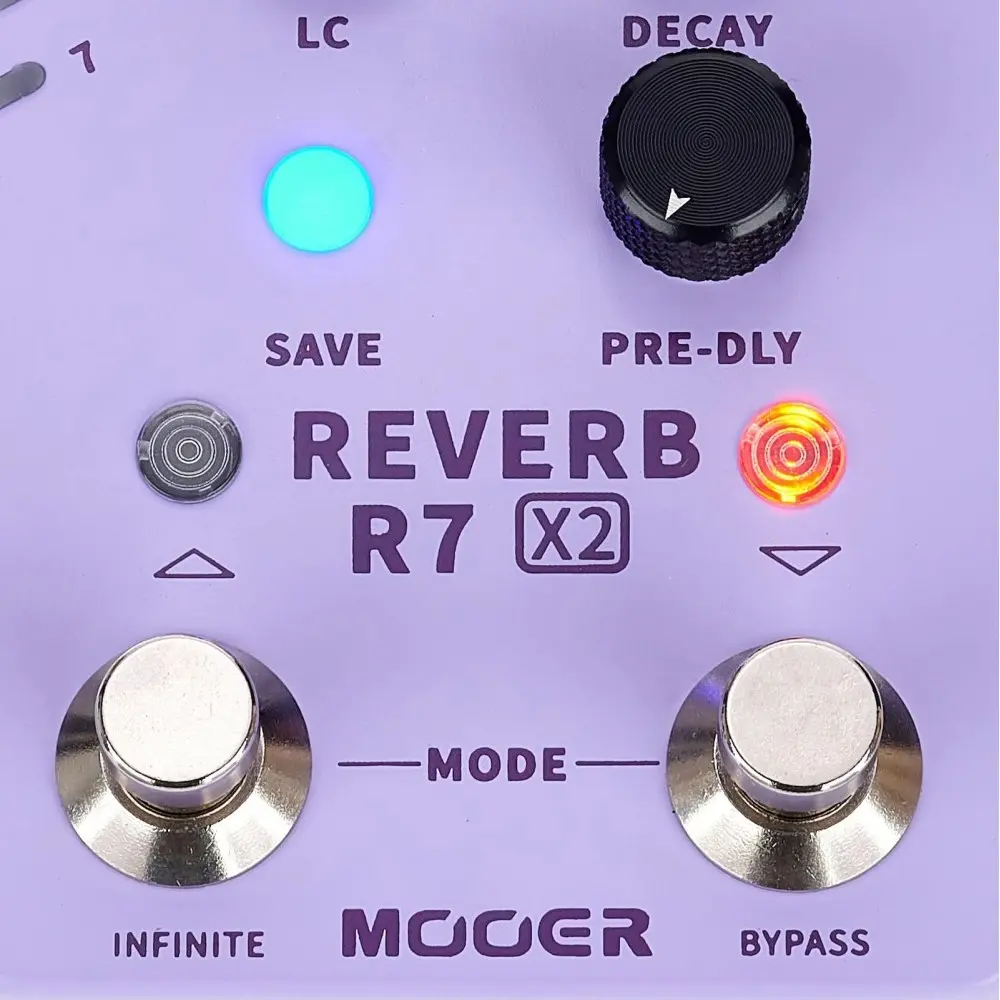 Pedal Efectos Reverb Mooer R7 REVERB X2