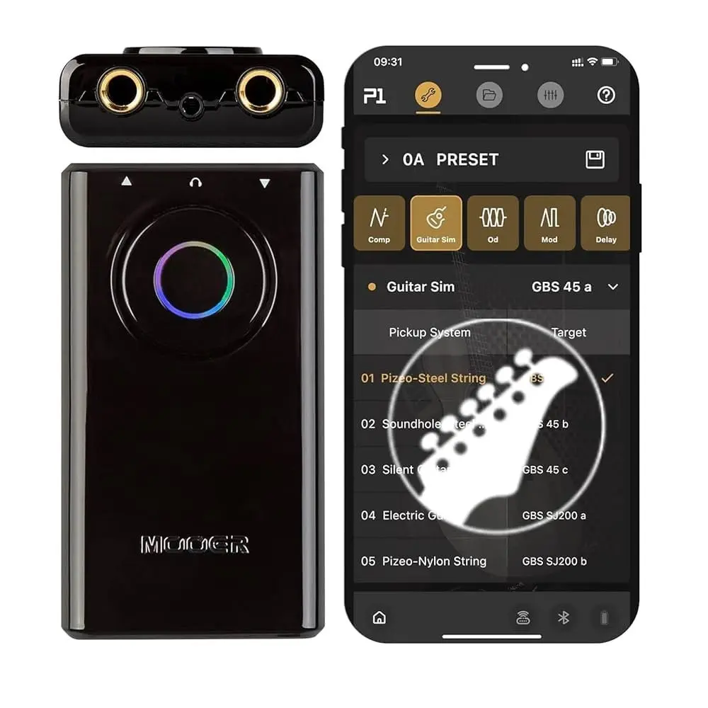 Pedalera Multi Efectos Mooer Prime P1 BLACK