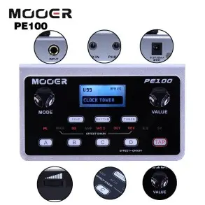 Pedalera Multi Efectos Mooer PE100