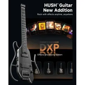 Guitarra Electrica de Viaje Negro Donner EC7030