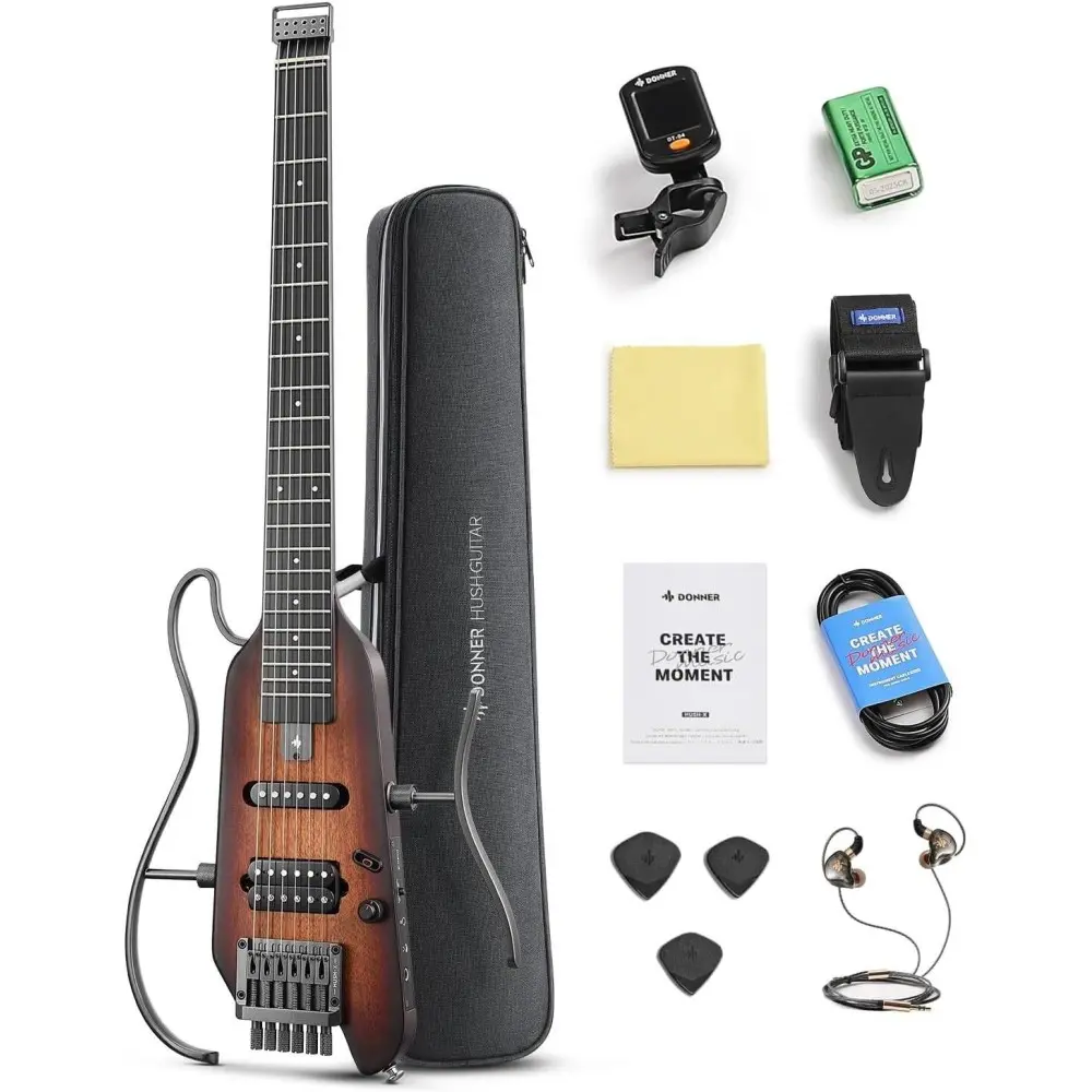 Guitarra Electrica de Viaje Sunburst Donner EC6807