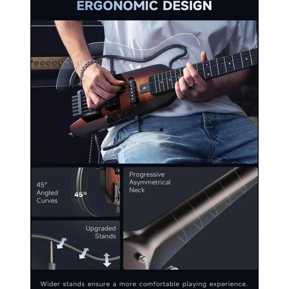 Guitarra Electrica de Viaje Sunburst Donner EC6807