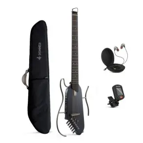 Guitarra Electroacustica de Viaje Negra Donner EC1782