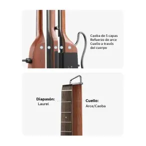 Guitarra Electroacustica de Viaje Donner EC6866