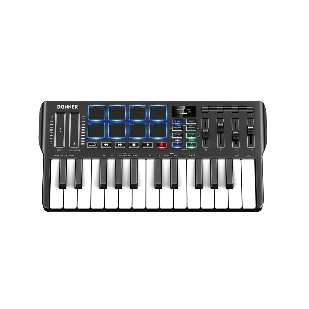 Controlador Midi Pro 25 Teclas Donner EC6783