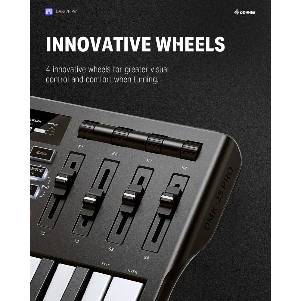Controlador Midi Pro 25 Teclas Donner EC6783