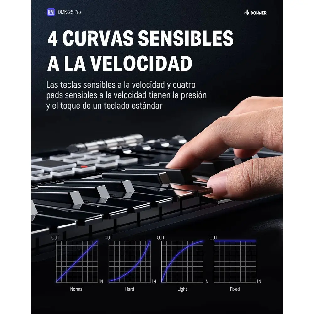 Controlador Midi 25 Teclas Donner EC3360