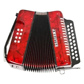 Acordeon 8 Bajos Llaves De Botones Diatonico Rojo