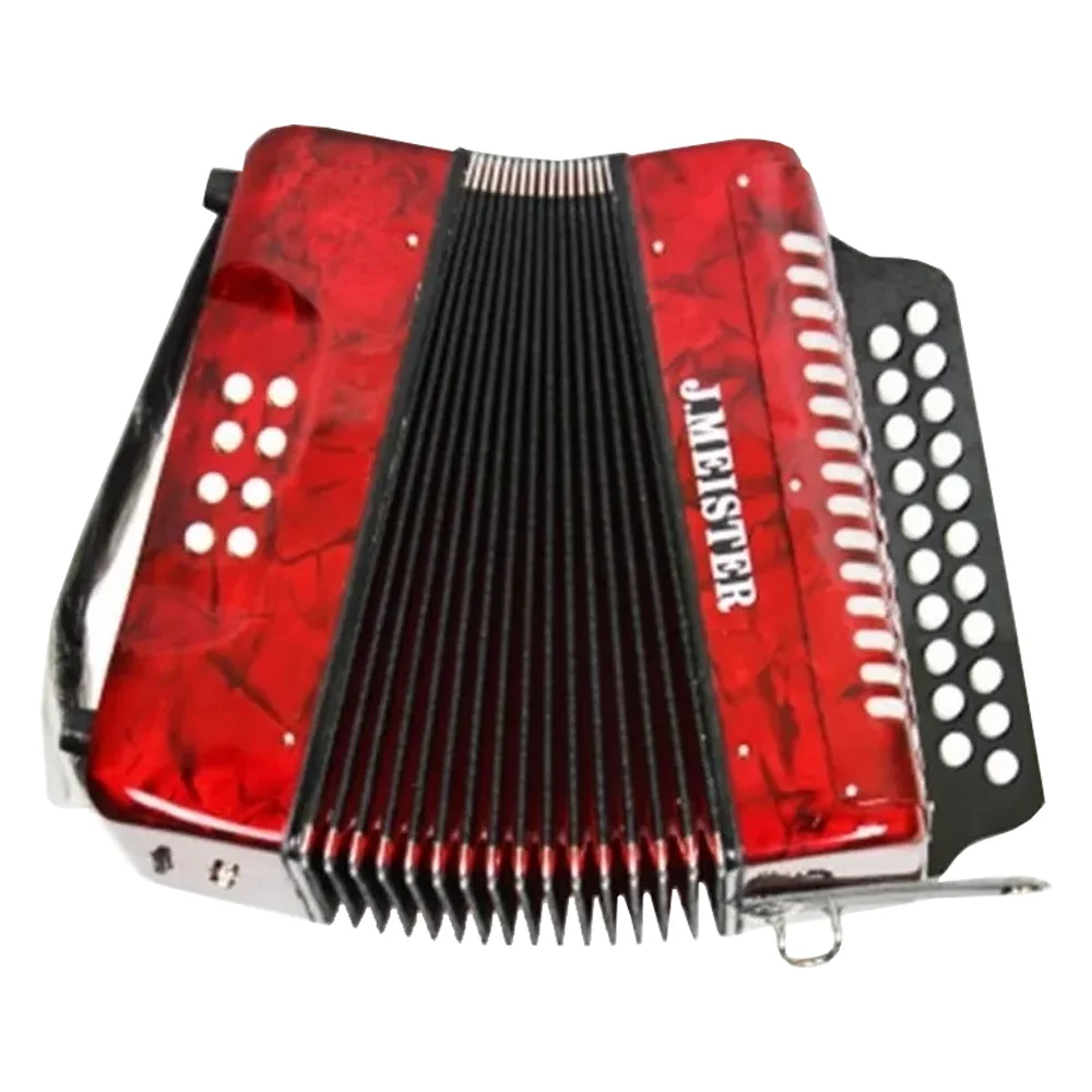 Acordeon 8 Bajos Llaves De Botones Diatonico Rojo