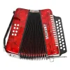 Acordeon 8 Bajos Llaves De Botones Diatonico Rojo