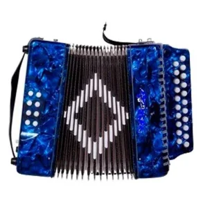 Acordeon A Botones Corelli 21 Teclas Rojo 8 Bajos Y Estuche NHC2108(P GC) BL