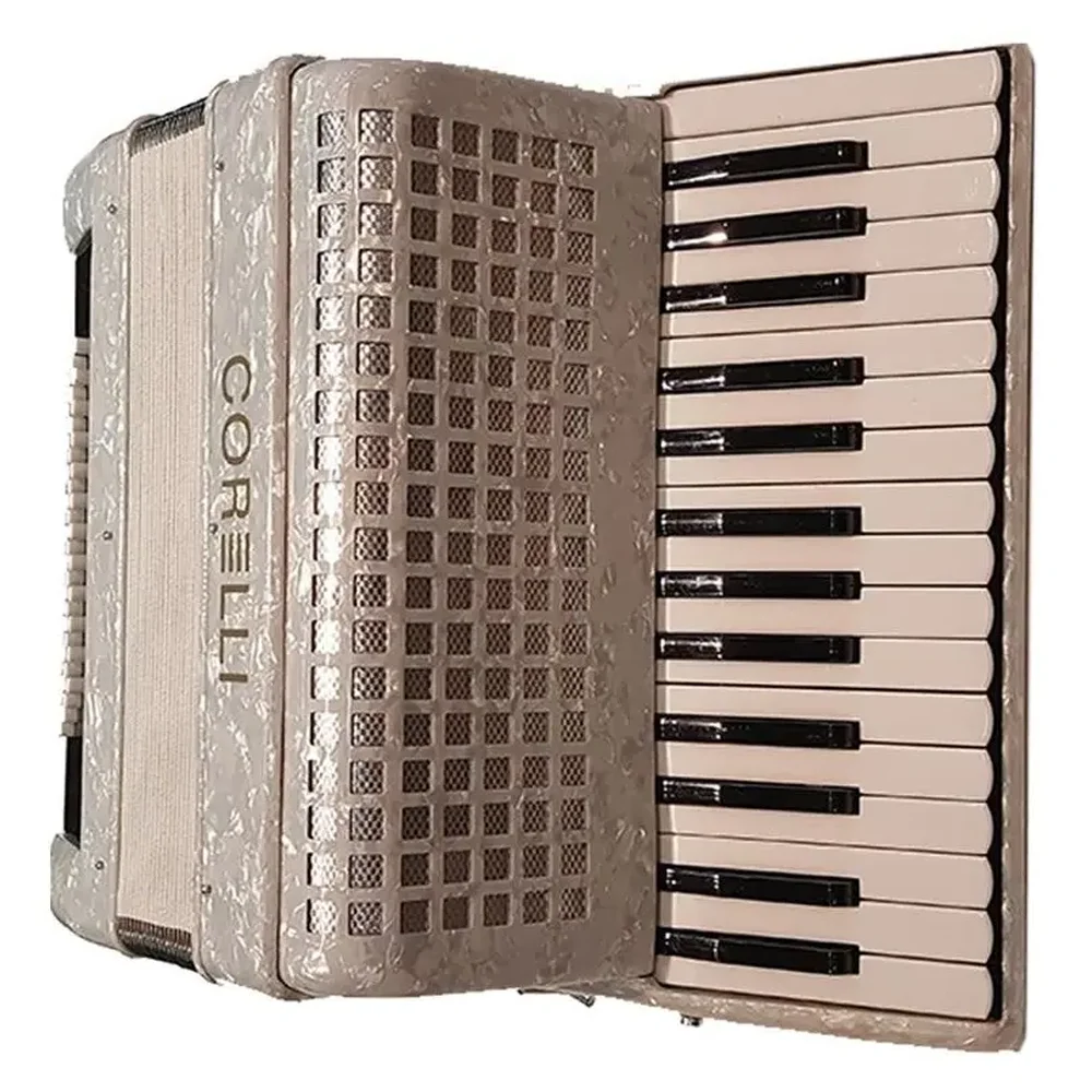 Acordeon A Botones Corelli 30 Teclas Blanco 48 Bajos HC3048(A) WH