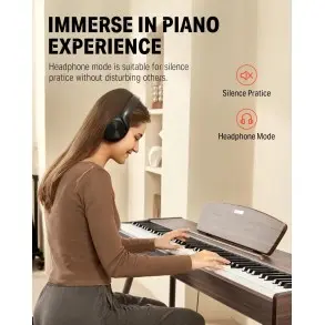 Piano Digital Color Nogal 88 Teclas Donner EC6766