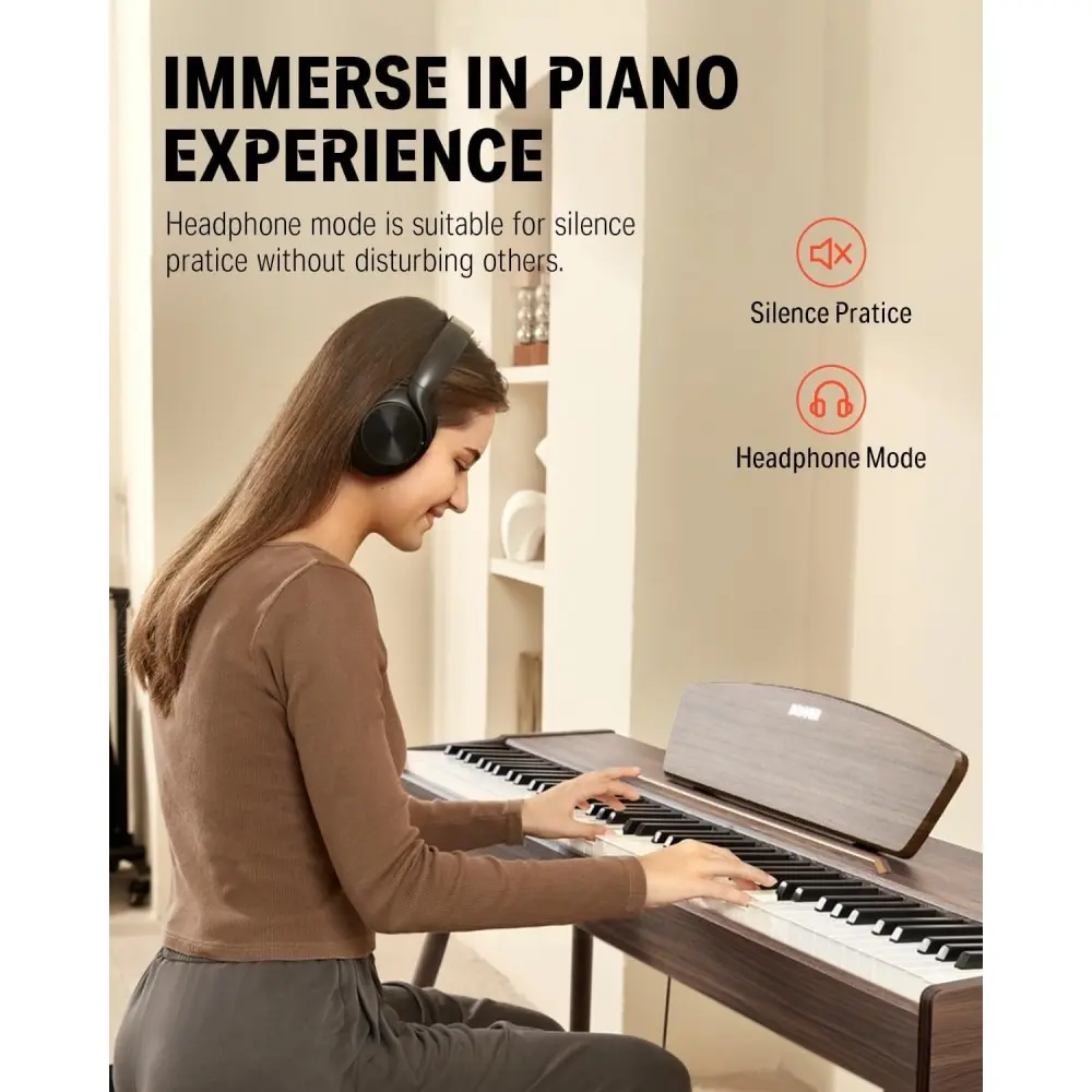 Piano Digital Color Nogal 88 Teclas Donner EC6766