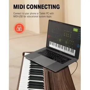 Piano Digital Color Nogal 88 Teclas Donner EC6766