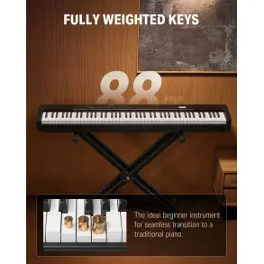 Piano Digital 88 Teclas Negro Donner EC6870