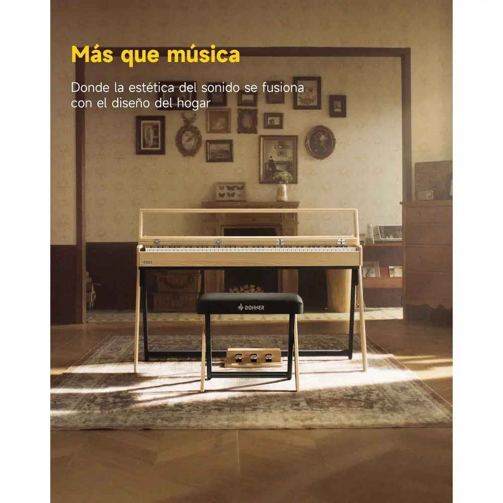 Piano Digital 88 Teclas Natural Bluetooth Donner EC7044