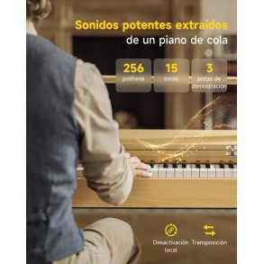 Piano Digital 88 Teclas Natural Bluetooth Donner EC7044