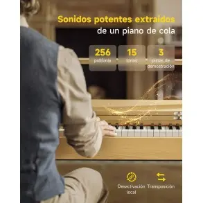 Piano Digital 88 Teclas Natural Bluetooth Donner EC7044
