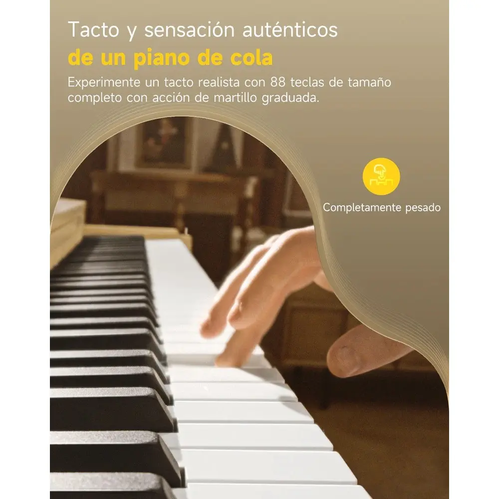 Piano Digital 88 Teclas Natural Bluetooth Donner EC7044
