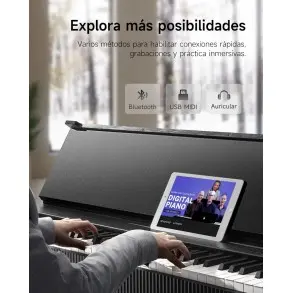 Piano Digital 88 Teclas Negro Donner EC7135
