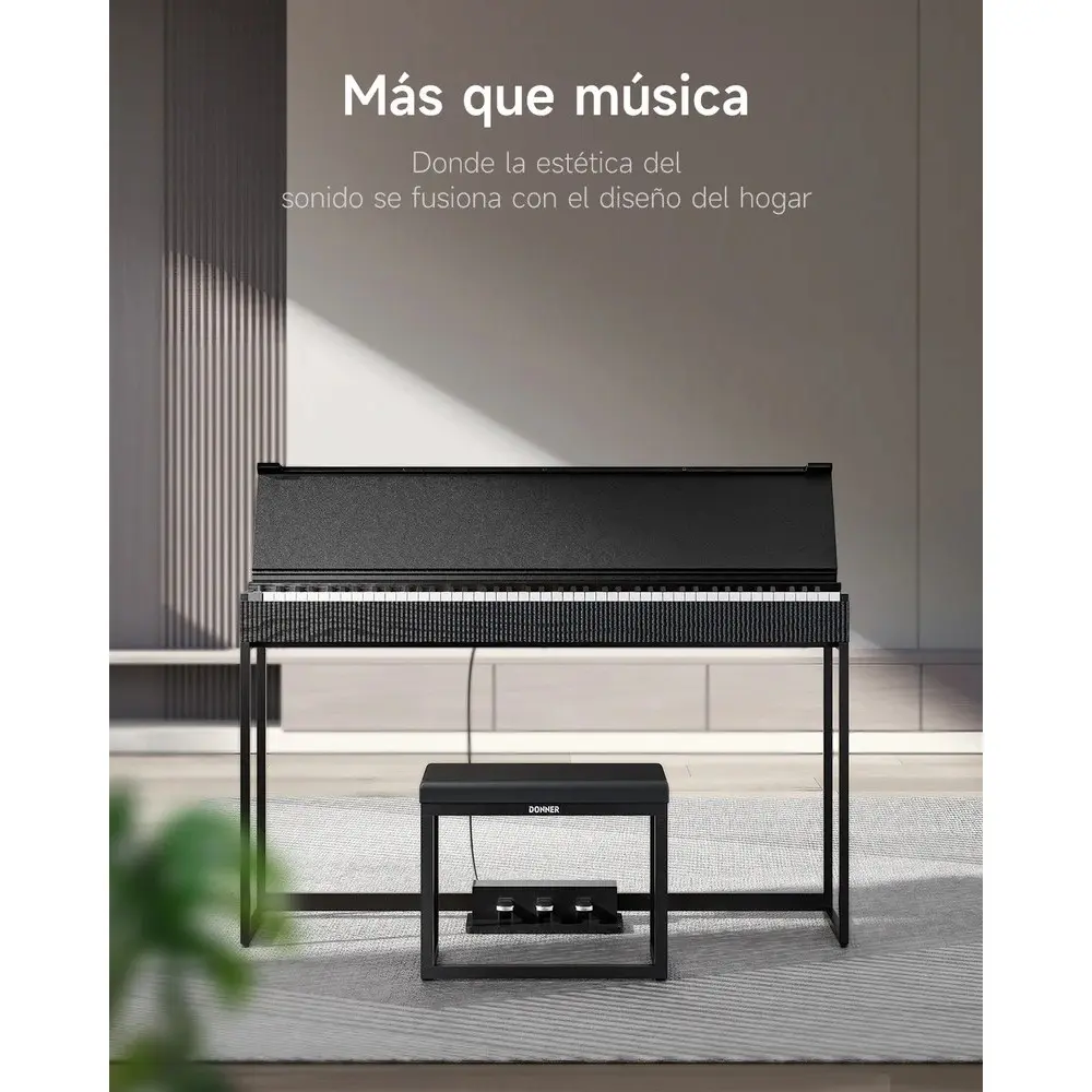 Piano Digital 88 Teclas Negro Donner EC7135