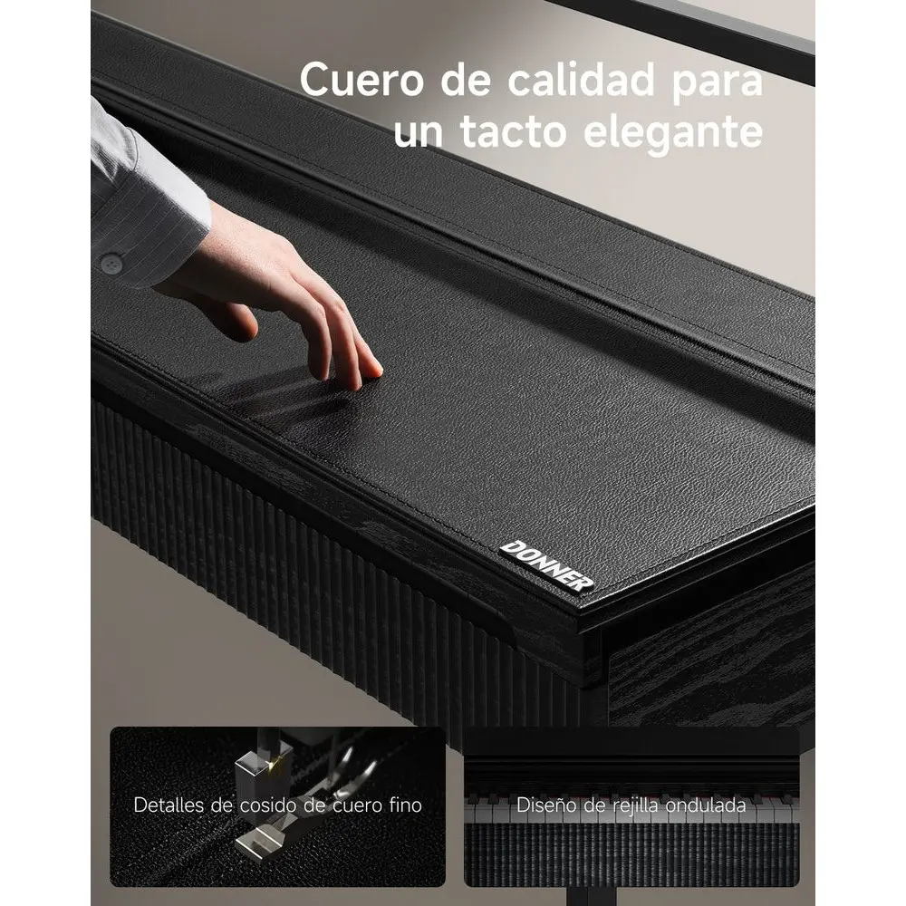 Piano Digital 88 Teclas Negro Donner EC7135