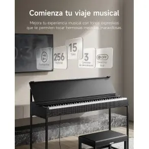 Piano Digital 88 Teclas Negro Donner EC7135