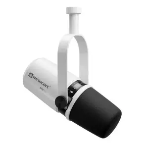 Micrófono Relacart Pm2w Blanco Podcast Dinámico Xlr Usb Tipo Mv7