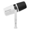 Micrófono Relacart Pm2w Blanco Podcast Dinámico Xlr Usb Tipo Mv7
