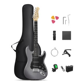 Pack Guitarra Electrica Gris con Amplificador Donner EC6961