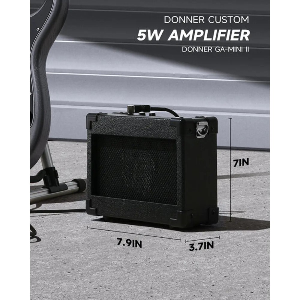 Pack Guitarra Electrica Gris con Amplificador Donner EC6961