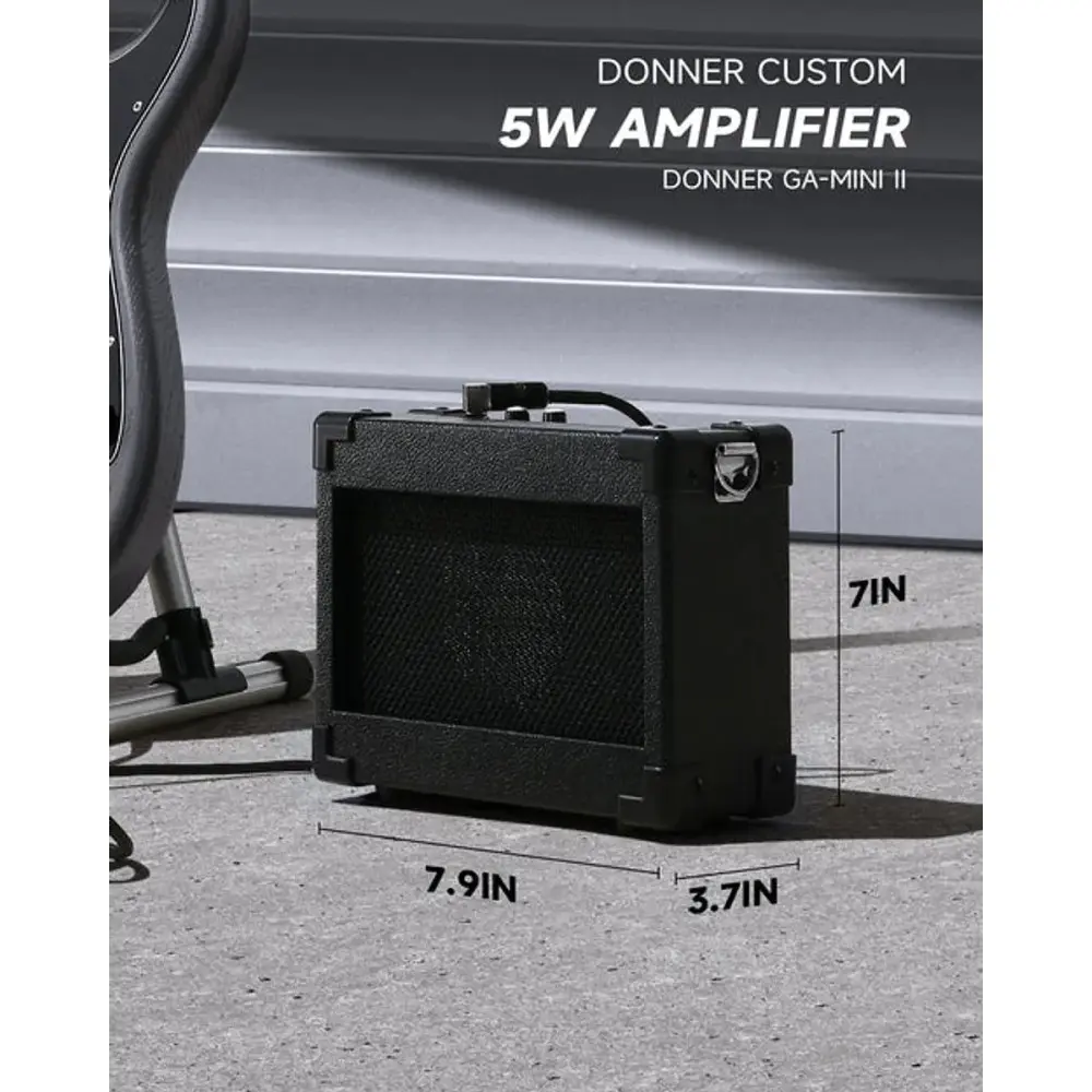 Pack Guitarra Electrica Gris con Amplificador Donner EC6961