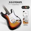 Pack Guitarra Electrica Sunburst con Amplificador Bluetooth Donner EC1098