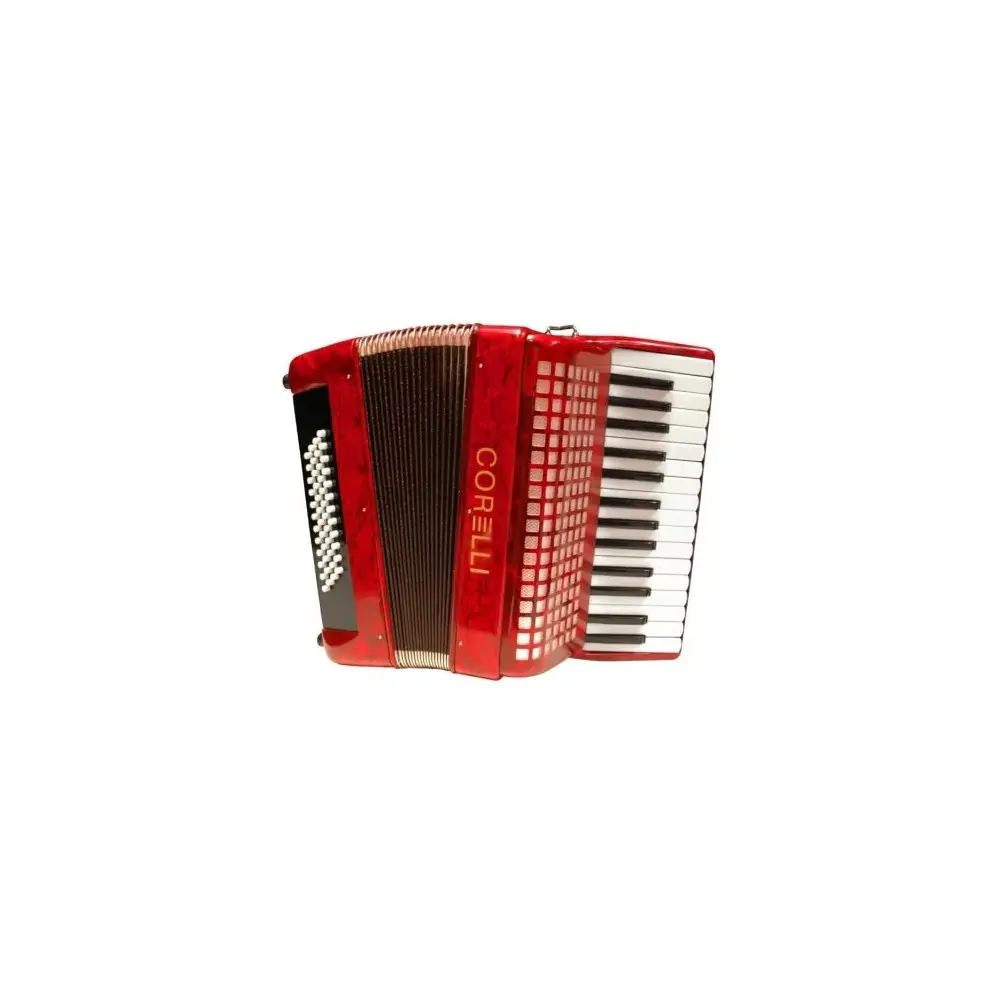Acordeon A Botones Corelli 30 Teclas Rojo 48 Bajos HC3048(A) RD